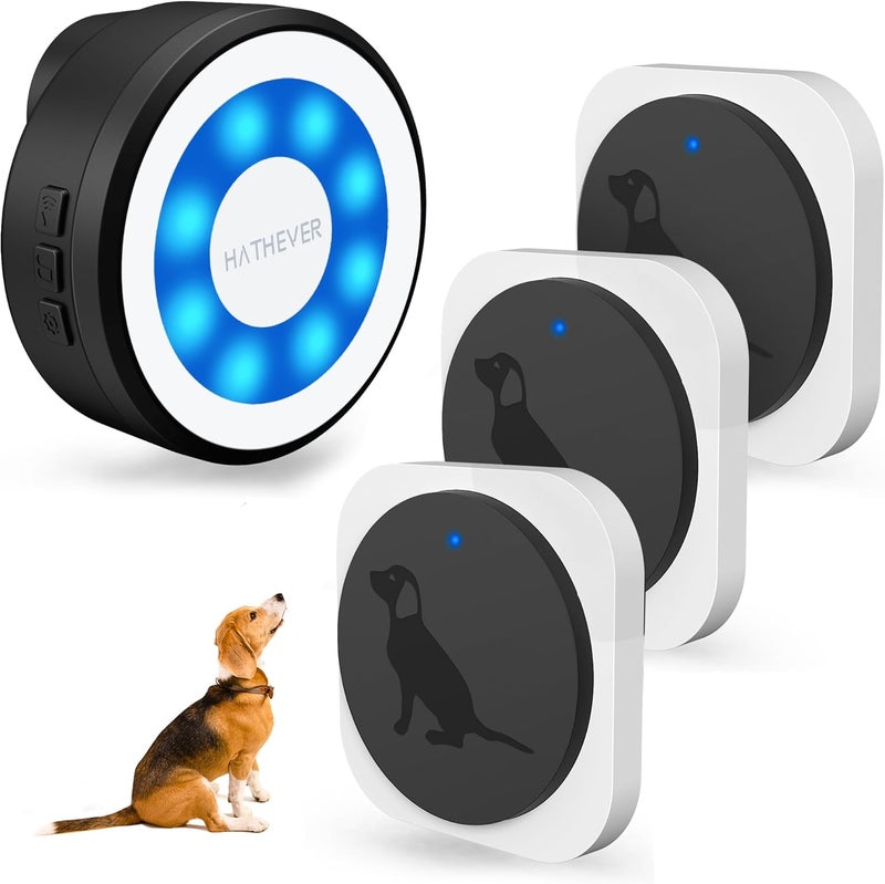 Hathever Store Dog Bell for Door Potty Training, Wireless Doggie Door Bell Operating at 1000 Feet with IP65 Waterproof Touch Button, CD Quality Sound & 4 Notification Modes - Image 1